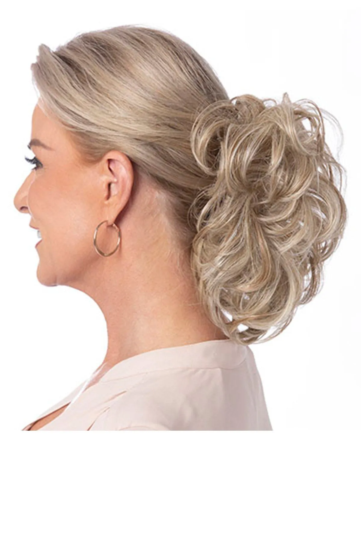 Sale - Toni Brattin Extensions - Pony Curls 4" Clip Reversible HF #102 - Color: Medium Brown